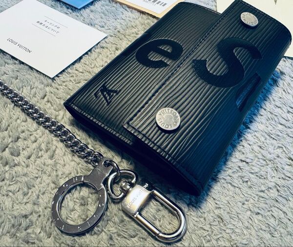 新品未使用★Louis Vuitton x Supreme Chain Wallet "Black"
