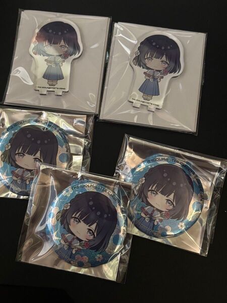 5点 秦谷美鈴 The 1st Period アニメイトカフェ出張版 アニカフェ アクリルスタンド 缶バッジ 学園アイドルマスター