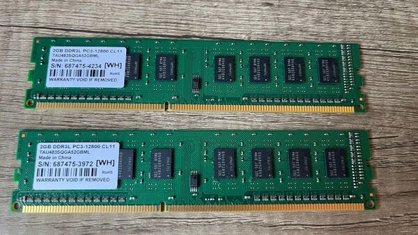 デスクトップ用メモリ DDR3L PC3-12800 2GB×2(4GB)