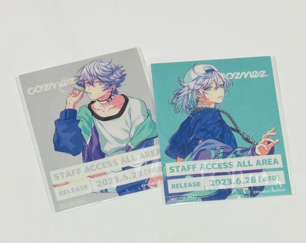 パラライ cozmez スタッフパス風ステッカー TRUST Paradox Live 矢戸乃上珂波汰 矢戸乃上那由汰 スタパ