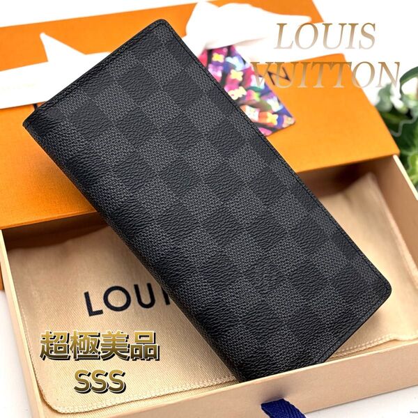 ルイヴィトン ポルトフォイユ ブラザ ダミエグラフィット 長財布 ブラック Louis Vuitton メンズ