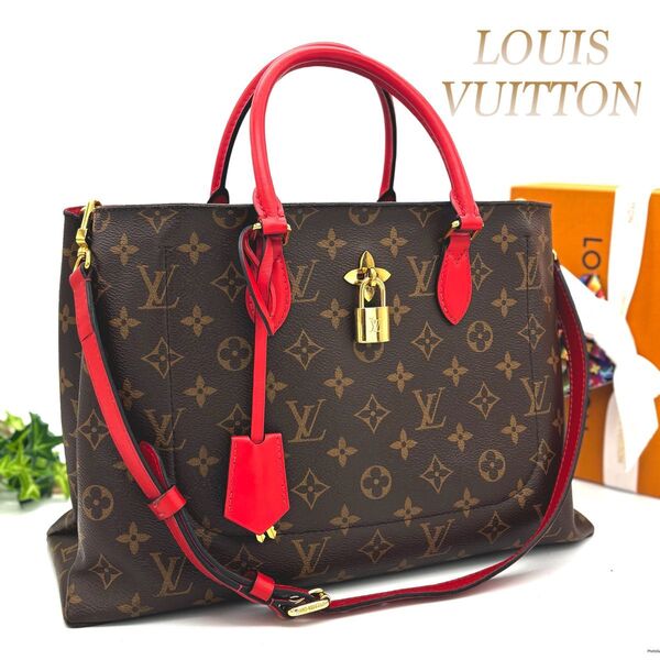 ルイヴィトン モノグラム ハンドバッグ フラワートート トートバッグ ショルダーバッグ 2way LOUIS VUITTON