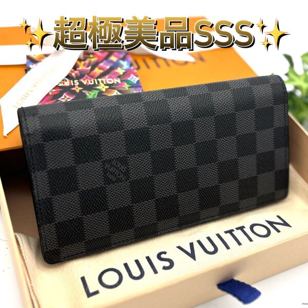 ルイヴィトン ポルトフォイユブラザ ダミエ グラフィット 二つ折り財布 長財布 Louis Vuitton メンズ