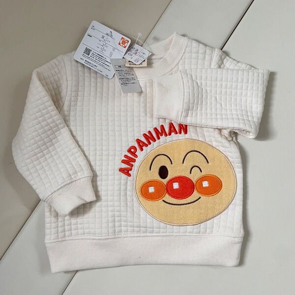 トレーナー スウェット キッズ ベビー服 アンパンマン あんぱん 新品 秋〜春 新品 刺繍 タオル キルト プレゼント