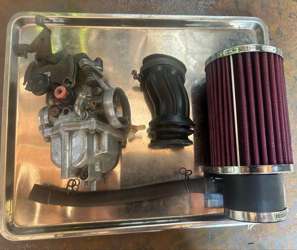 tw200 純正キャブレター キジマパワーフィルター ジョイント
