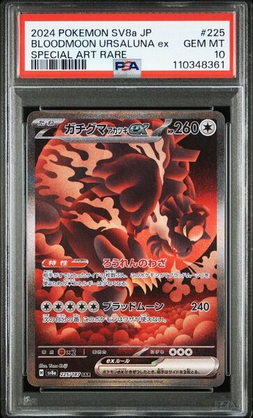 ガチグマ SAR ポケモンカードゲーム テラスタルフェスex ガチグマアカツキex PSA10 sar