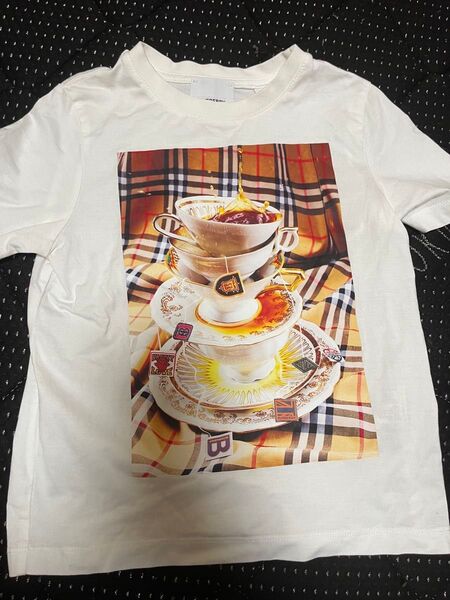 バーバリー Tシャツ 104 4Y ホワイト 白 キッズ 子供服 おしゃれ 高級 半袖