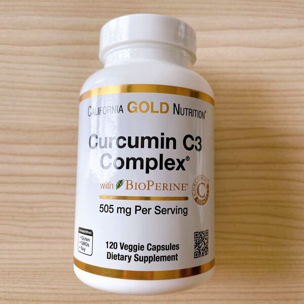 カリフォルニア ゴールド ニュートリション クルクミン C3 コンプレックス サプリ植物性 ベジカプセル 500mg 120粒