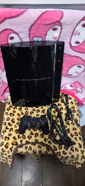 PS3 PlayStation3 初期型60G本体 CECHA-00 純正コントローラー付 ブラック 中古