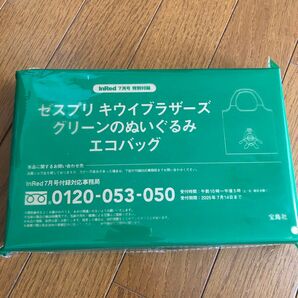 ゼスプリ キウイブラザーズ グリーンのぬいぐるみ エコバッグ InRed 7月号付録
