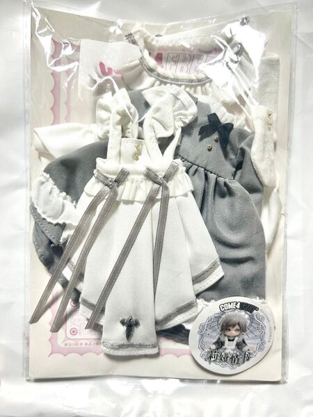COME4FREE メイド服 グレー ドール アウトフィット 服 日常系列 1/12 灰色
