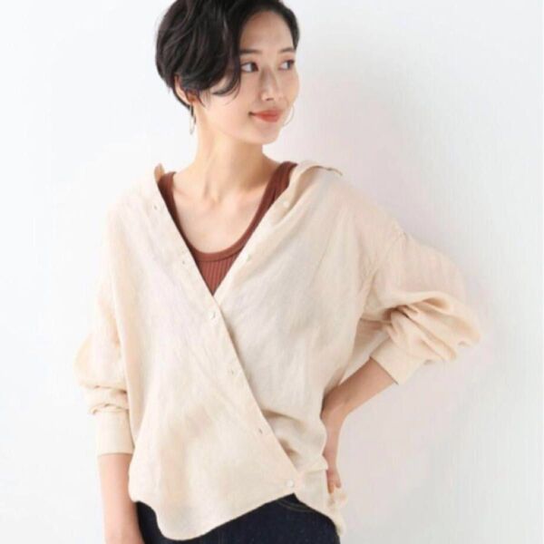 36 Spick and Span リネン カシュクール 長袖シャツ