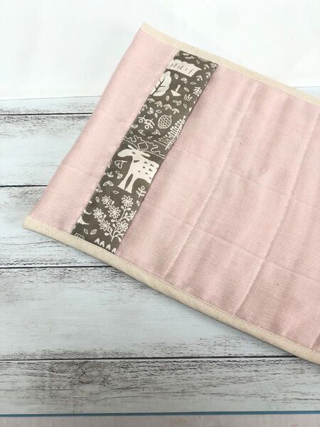 ふんわりガーゼのアイス枕カバー ピンク ハンドメイド 北欧 アイスノン 氷枕 fuwara