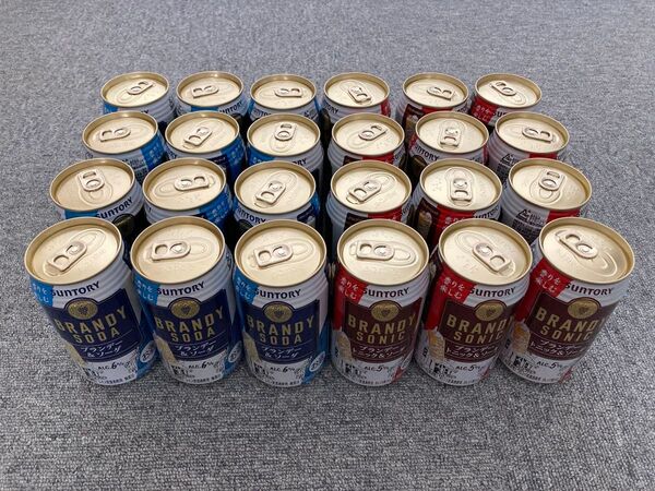 ★サントリー ブランデー&ソーダ×12本 ブランデートニック&ソーダ×12本★350ml缶×24本(1ケース分)★ゆうパック送料込