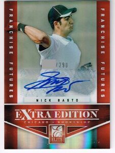 Nick Basto CWS 2012 Panini Elite Extra Edition Franchise Futures Signatures /290 #57 Auto 直筆サイン 