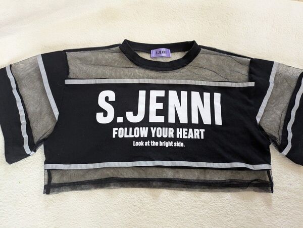未使用 S.JENNI ビッグシルエット メッシュ Tシャツ 140センチ 女の子 ブラック ダンス シスタージェニィ