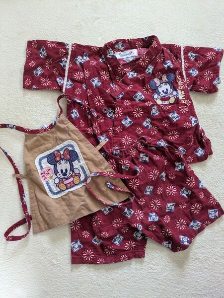 未使用 甚平 お祭り ベビー 95センチ ミッキー ミニー Disney ディズニー 2way 赤ちゃん 花火