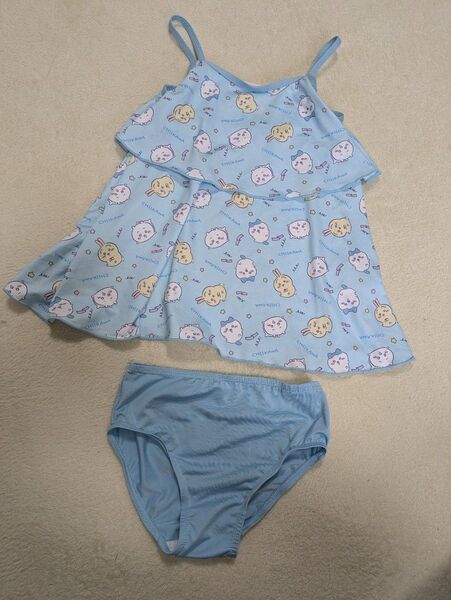 未使用 ちいかわ 120センチ 女の子 水着 セパレート プール 海 水遊び 女児水着 スイムウェア