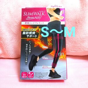S~M 燃焼シェイプレギンス ピップ スリムウォーク ビューアクティー レギパン 美脚 美尻 弾性ストッキング 着圧スパッツ