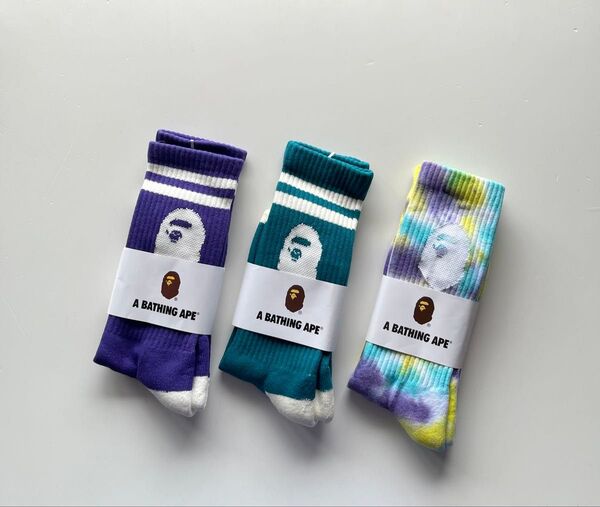 新品 アベイシングエイプ ソックス 3足セット