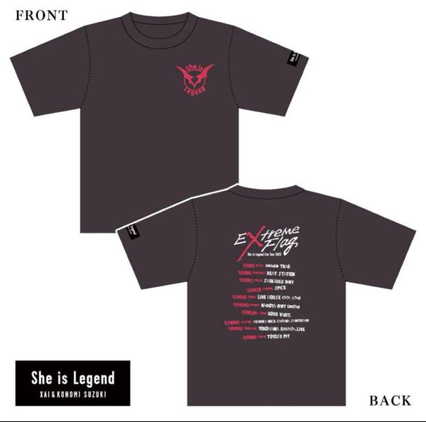 She is Legend Tシャツ ヘブバン ヘブンバーンズレッド
