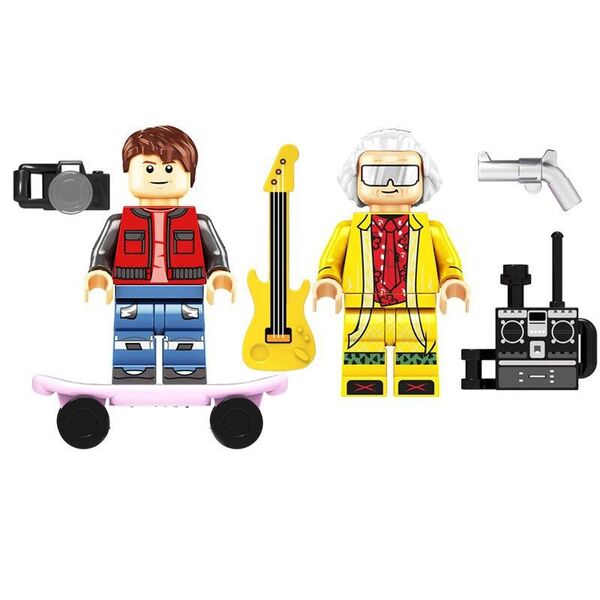 レゴ互換 ミニフィグ バック・トゥ・ザ・フューチャー マーティ&ドク 2体セット