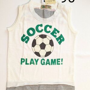 【新品タグ付き】M*WORLD タンクトップ 90サイズ 綿100% ノースリーブ
