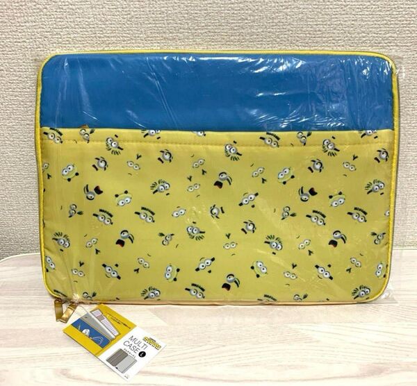 【新品】 ミニオンズ マルチケース Lサイズ タブレット ノートパソコン A4 ファイル 書類 プリント 収納 整理