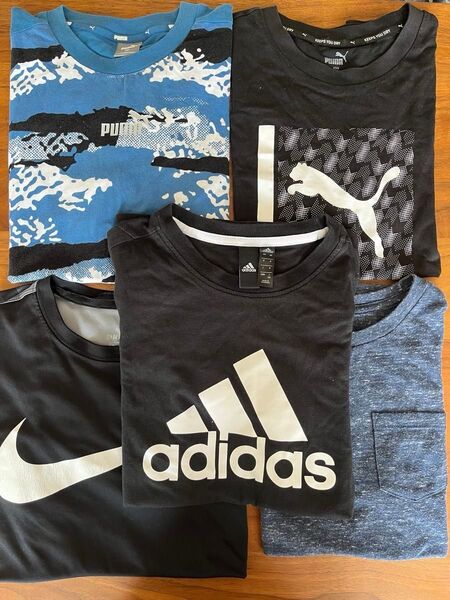 5枚セット【160】プーマ、ナイキ、adidas、GAP Tシャツ 男の子