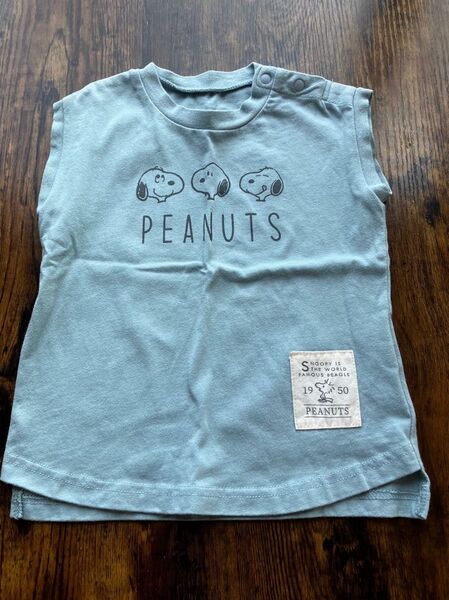 スヌーピー Tシャツ 90cm トップス ベビー 半袖 水色