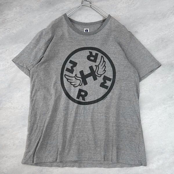 HR MARKET ロゴプリントTシャツ グレー サイズ2 日本製 ハリウッドランチマーケット