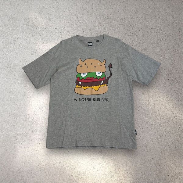 GU × UNDERCOVER W NOISE BURGER グラフィックTシャツ Sサイズ グレー ユニセックス