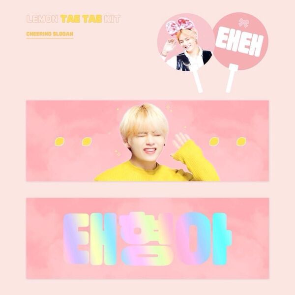 テテ テヒョン TATA V BTS BT21 tinytan スローガン グッズ セット うちわ