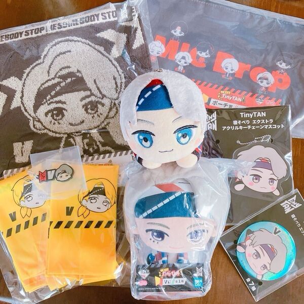 テヒョン テテ TATA V BTS BT21 tinytan ぬいぐるみ エコバッグ ハンドタオル 缶バッジ セット グッズ