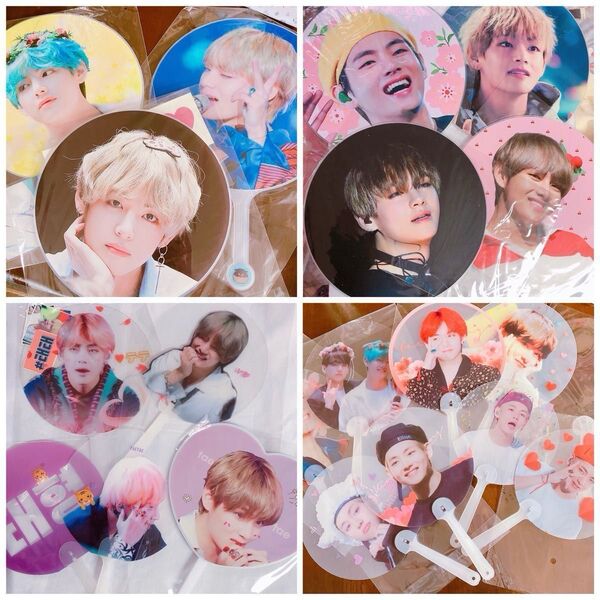 うちわ テテ テヒョン V TATA グッズ セット BTS BT21 tinytan まとめ売り