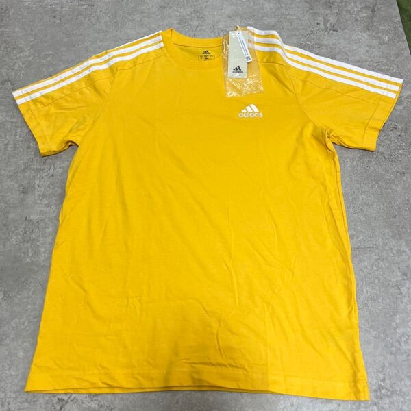 新品未使用 pakaian adidas メンズ Tシャツ イエロー 黄色 XL アディダス 半袖Tシャツ