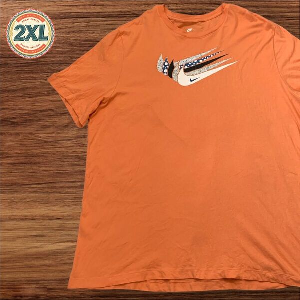 【セール!! US古着】ナイキ Nike オレンジ 2XL Tシャツ 半袖 プリント メンズ レディース