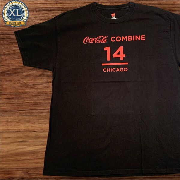 【US古着】Hanes ヘインズ ブラック XL コーラゼロ シカゴ 企業物 Tシャツ 半袖 プリント メンズ レディース