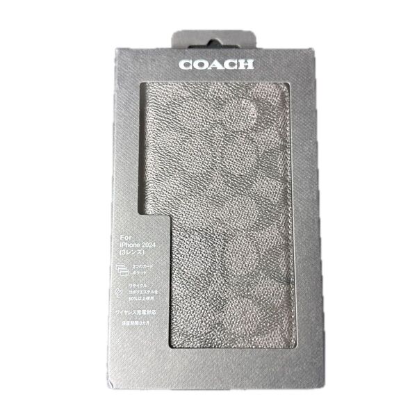 coach iPhone 16 pro用手帳型ケース コーチ