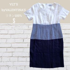 イタリア製 VLT'S by VALENTINA'S ヴォルツバイバレンティーナズ ミモレ丈 ワンピース S リネン100%