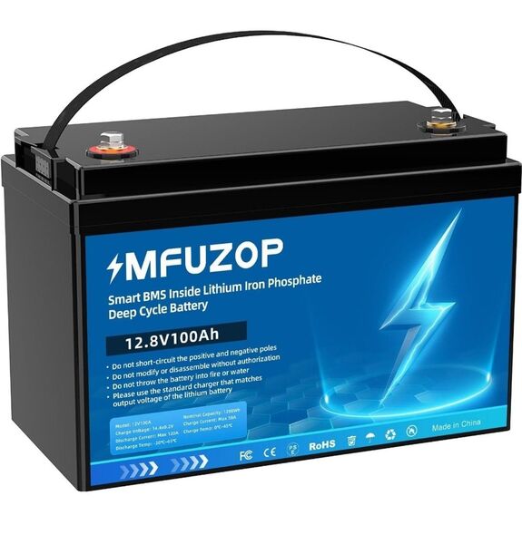 ■新品■ MFUZOP 12V 100Ah LiFePO4 リン酸鉄リチウムイオンバッテリー 12.8V 1280Wh