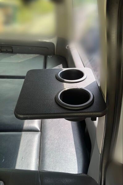 ハイエース◆ナロー ワイド◆折りたたみ式ドリンクホルダー ◆サイドテーブル ◆カップホルダー黒◆車中泊