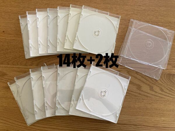クリアCD 空ケース 16枚 薄型 5mm DVD DVD-RAM