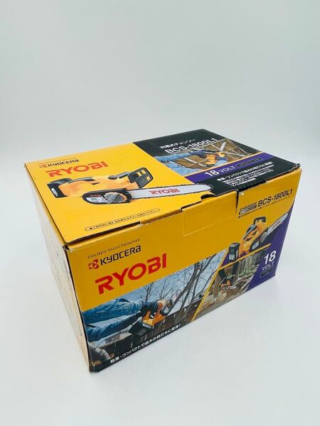 【未使用】京セラ(Kyocera) 旧リョービ 充電式チェンソー BCS-1800L1 616950A 18V バッテリー充電器付