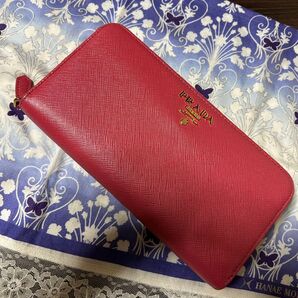 PRADA 長財布 サフィアーノレザー ピンク