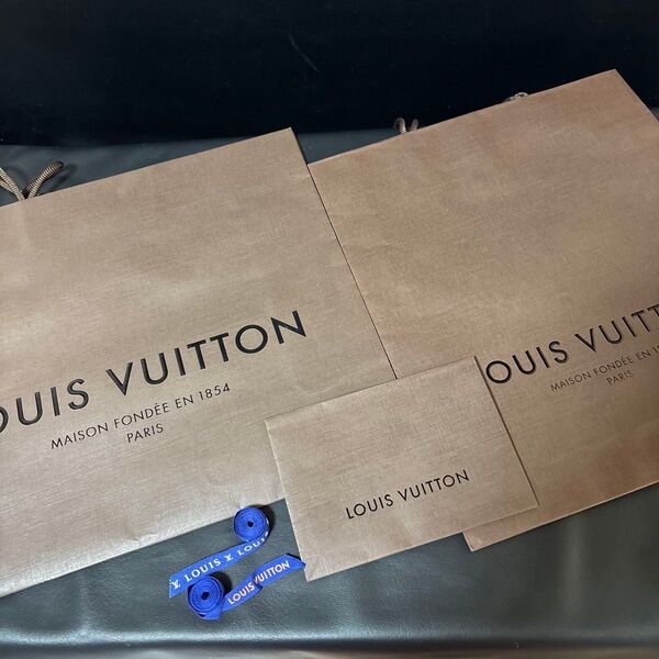 LOUIS VUITTON ショッパー 5点セット ショップ袋/リボン/空封筒 ルイヴィトン 紙袋 手提げ袋