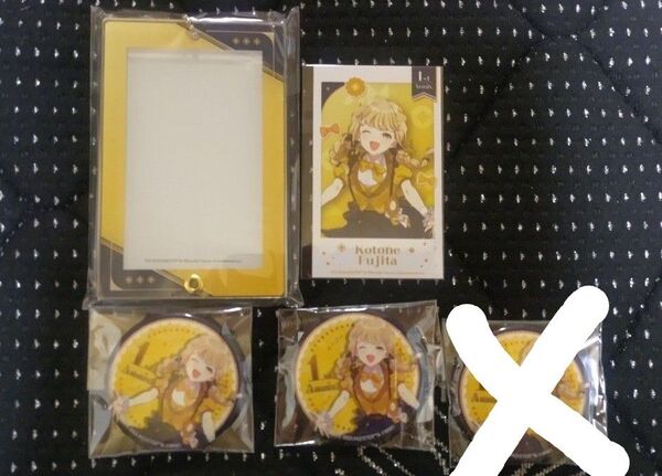 学マス 学園アイドルマスター ことね 藤田ことね Milestone 1st グリッター缶バッジ ブロマイド&フォトカードケース