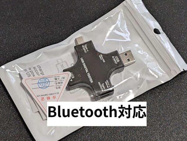 Bluetooth対応 USB-C ワットチェッカー テスター カラーモニター 電流電圧