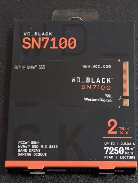新品 WD BKACK SN7100 M.2 SSD 2280 2TB