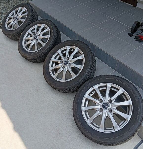 最終値引 ①155 65R14 ホイール スタッドレスタイヤ ブリジストン vrx2 合計19,900円